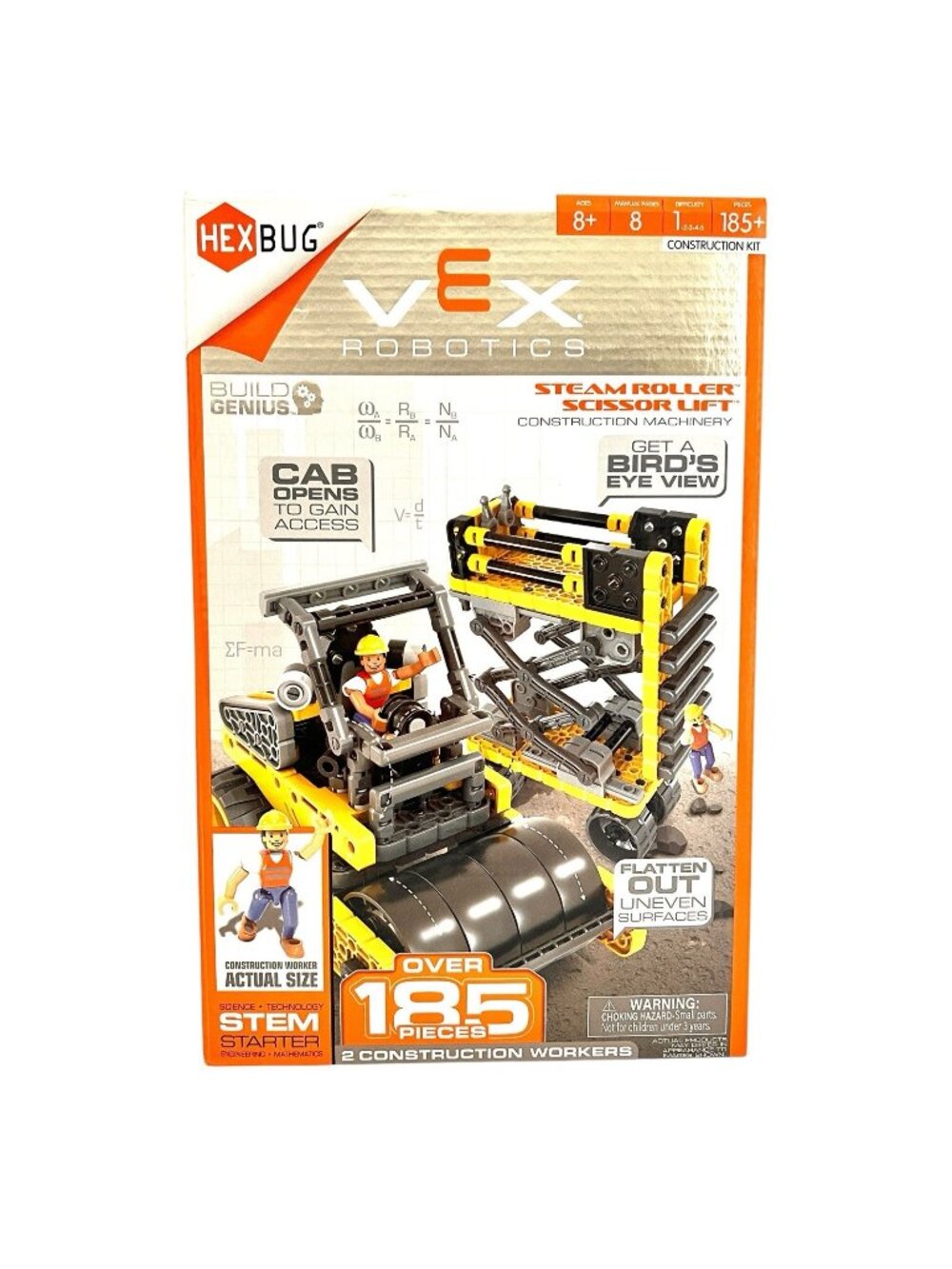 NEW Hexbug VEX STEM Robotics Construction Kit Over 185 Pcs. Steam Roller Lift